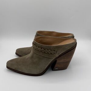 Sam Edelman Alison Suede Heeled Mule~Desert Olive~Size 7~Brand NEW!